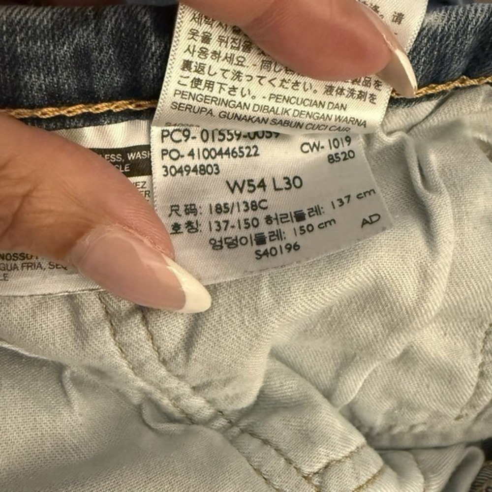 ✨Levi's 559 Jeans Big Mens 54x30 Relaxed Fit Straight Leg Med Wash 100% Cotton - Picture 8 of 8